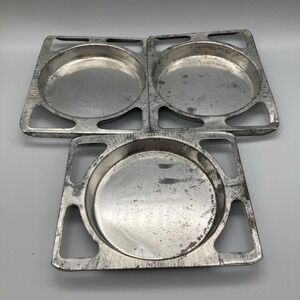 Set Of 3 Vintage 1960's/1970's Kenner Easy Bake Oven Tin Cake Pans Trays Metal